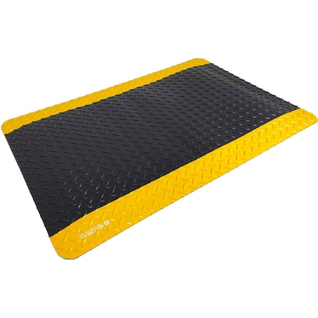 Global Industrial Antifatigue Mat, 12 in L x 3 in W, 9/16 Thickness, Black 800512